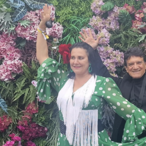Spaanse gitarist met danseres