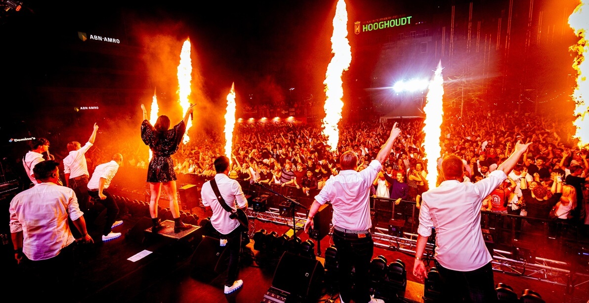 Coverband op personeelsfeest